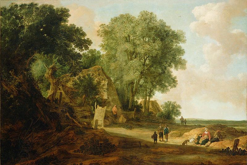 Jan van Goyen Landscape with Cottage and Figures China oil painting art